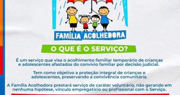 Ficha de inscrição Família Acolhedora