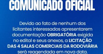 Comunicado do setor de licitações