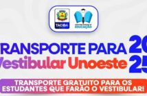Transporte gratuito para o vestibular Unoeste 2025